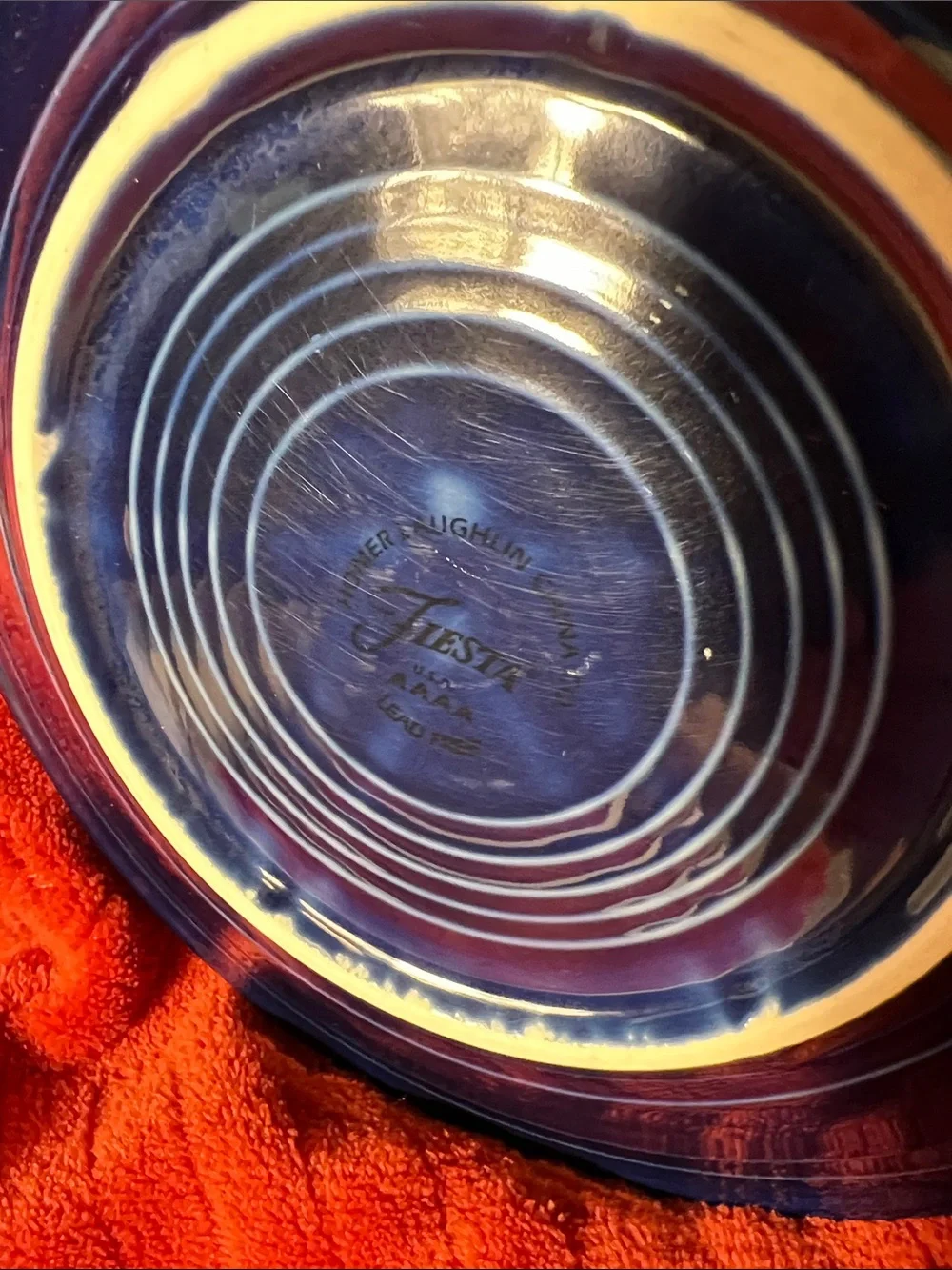 Fiestaware Cobalt Blue 7” Salad/Dessert Plates -2pc